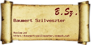 Baumert Szilveszter névjegykártya